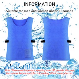 HTTDSLF Ice Vest, Adjustable Cooling Vest Men in Summer, Ice Cooling Vest, Summer Heat Resistant Cooling Vest, PVA Waterproof Ice Vest, Work Vest for Men Women Outdoor