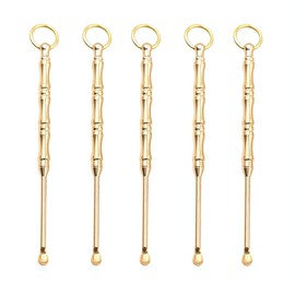 SHIDXIB 5Pcs Double-use Copper Ear Picks Brass Ear Picks Ear Picks Ear Digging Old-fashioned Pure Copper Combination Integrated Toothpicks