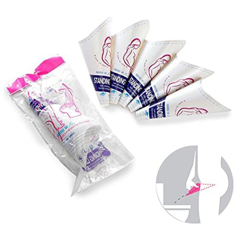 EROSPA® - Women's Cardboard Urinal Standing Toilet - Pack of