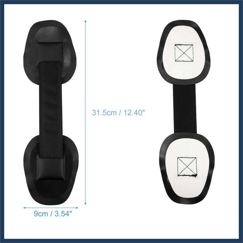 INFINAUTO 2pcs Universal PVC Strap Handle Patches Carry Grab Handle