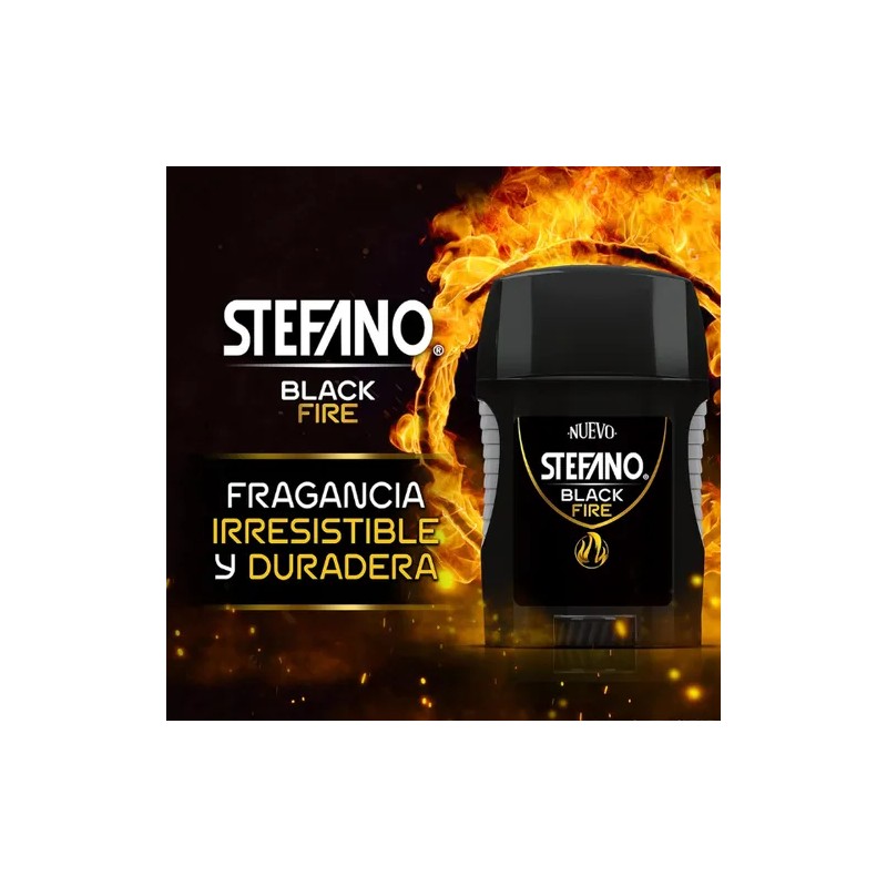 Desodorante En Barra Black Fire Para Hombre 45g Stefano Clavo