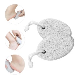Pumice Stone 2Pcs, Natural Lava Foot File Pumice Stone for feet/Hands/Body Scrubber Hard Skin Callus Remover White