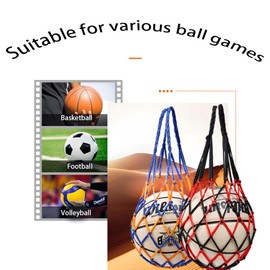 TOPQINFENGYUE Ball Mesh Bag Basketball Net Bag Nylon Mesh Ball Bag Portable Ball Net Sports Ball Net for Football Volleyball Basketball (Multicolour)