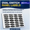 Five Oceans Boat Switch Panel Labels, 28 Pcs per Sheet,