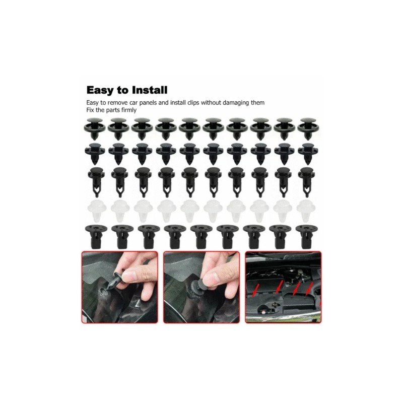 US 100 Car Body Plastic Trim Retainer Fastener Clips Push
