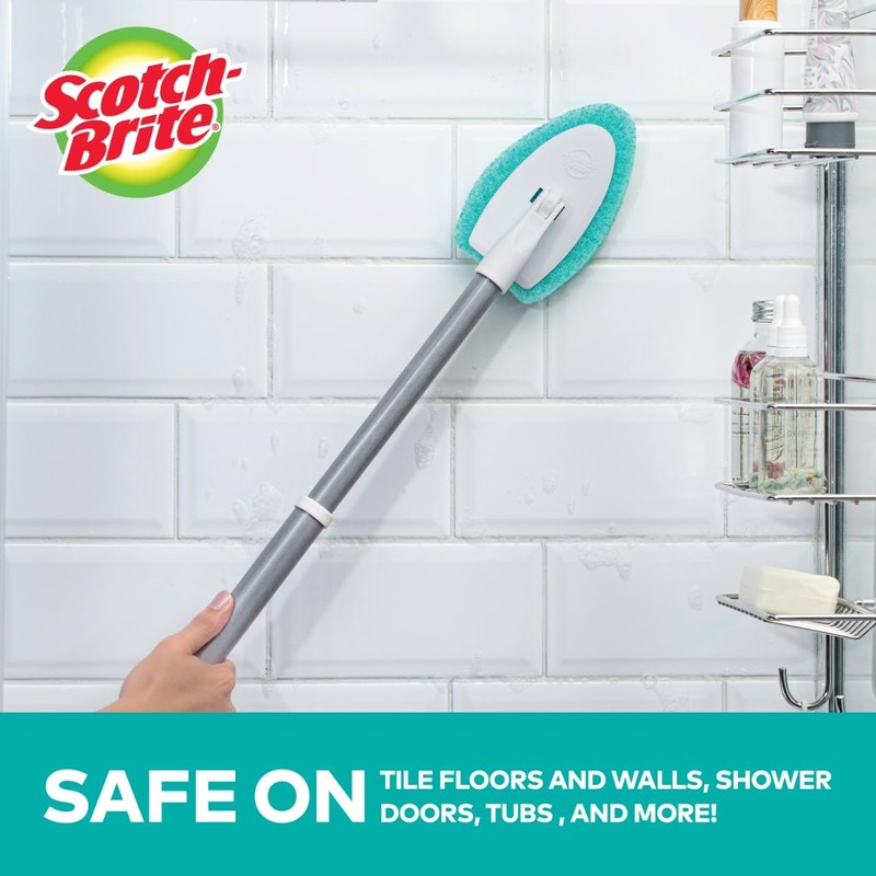 Scotch-Brite Extendable Tub & Tile Scrubber Kit, Includes 1 Handle