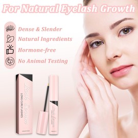 Eyelash Growth Serum Lash Serum Lash Enhancing Serum Boosting Lash Conditioner for Natural Fuller Thicker Longer Looking Eyelashes Healthier Vegan Cruelty-Free (1P PINK)