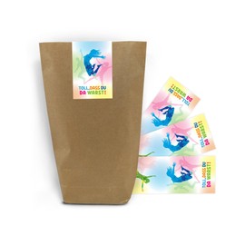 Party Bags 12 Gift Bags + 12 Stickers Jump Trampoline Children's Birthday Girls Boys Gift Bags for Party Favours Wrapping at Girls' Birthday Boys Birthday