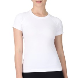 MathCat Workout Shirts for Women,Workout Tops for Women Short Sleeve,Yoga T Shirts for Women,Breathable Athletic Gym Shirts White