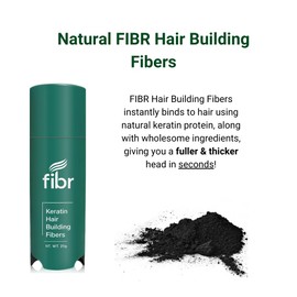 Generic FIBR Hair Keratin Building Fibers, Fill In Fine and Thinning Hair for instant Full and Thick Look, Premium Hair Fibers For Both Men and Women (Black)
