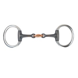 Shires Equestrian Sweet Iron Lozenge Flat Ring Eggbutt Bit (6")