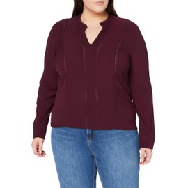 Naf Naf Women's Oya Ml T-Shirt, Aubergine G03l
