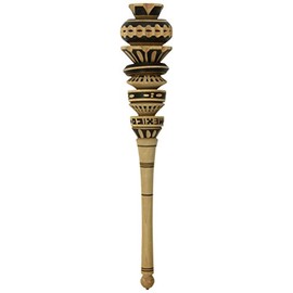 Authentic Artisanal Mexican Hernan Molinillo Hot Chocolate Frother made with sustainable wood Deluxe version 13 inches tall Molinillo mexicano para chocolate hecho con madera de bosques sustentables