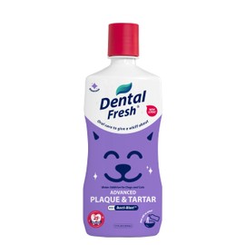 Dental Fresh – Advanced Plaque & Tartar Support Water Additive for Dogs & Cats – Helps Freshen Breath and Clean Teeth Without Brushing – 17 fl oz