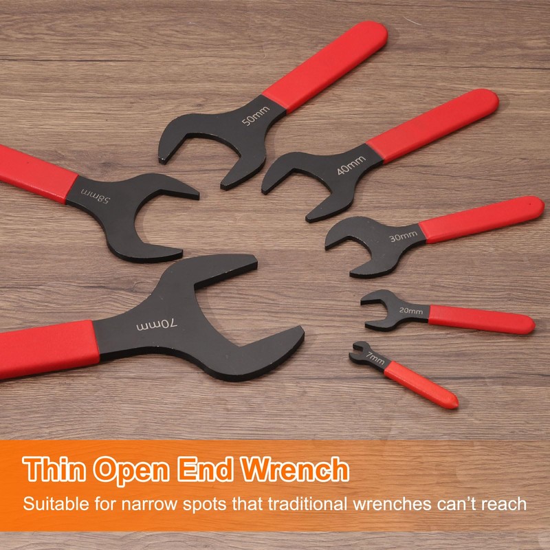 HARFINGTON Single Open End Wrench 62mm Metric 15 Degree Offset