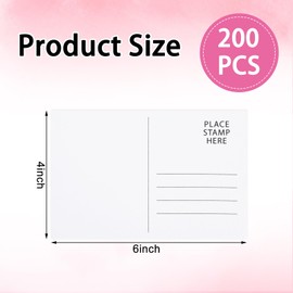 Oungy 200 PCS Watercolor Cards 4 x 6 Inch Watercolor Postcards 140lb/300 GSM Blank Watercolor Paper Post Cards Blank Cotton Art Paint Paper for DIY Mailing Painting Invitations Gift Cards