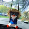 Swinging Duck Car Ornament for Rearview Mirror – Cute Resin