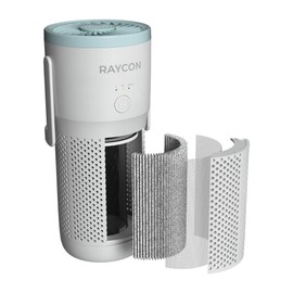 Raycon Portable Air Purifier, H13 Replaceable Hepa Filter, Adjustable Speeds, 2-in-1 Fragrance Diffuser and Air Purifier, Living Essentials (White)