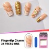 ＴＩＺＹＦＦ Press on Nails, Gold Textured Star and Moon Design