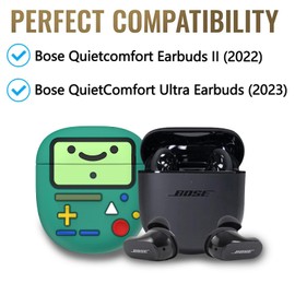 SKPY Compatible with Bose QuietComfort Earbuds II (2022) / Ultra Earbuds (2023) 3D Game Console Anti-Fall Ahockproof Case with Carabiner Protective Cover