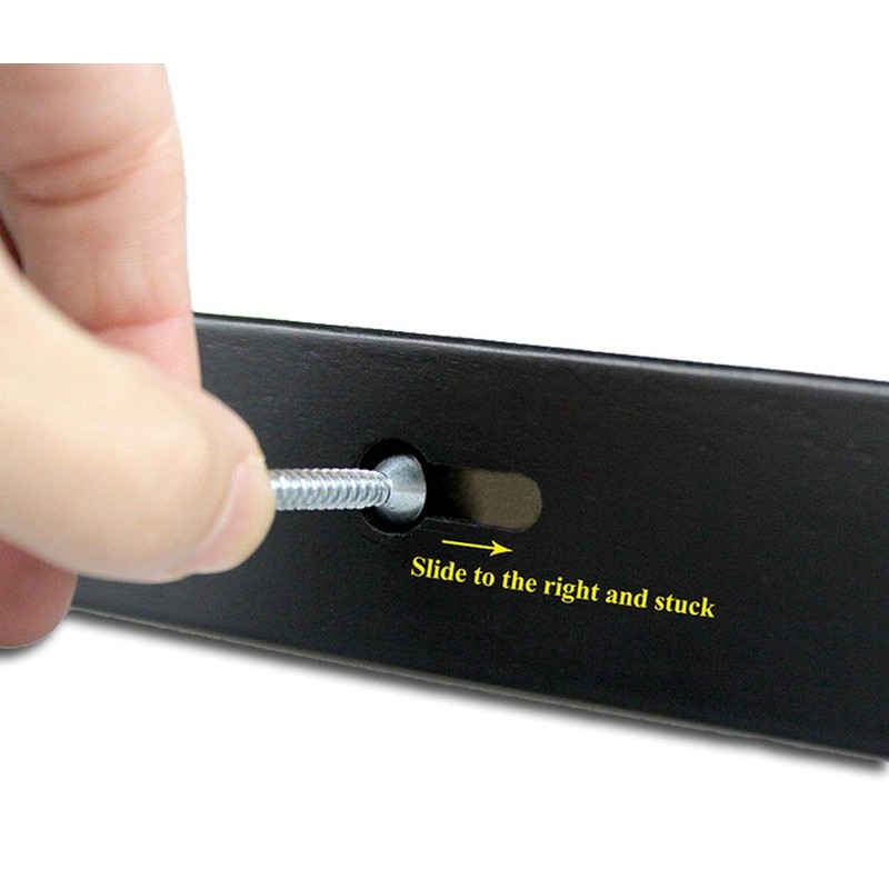 Protected Vinyl Record Wall Rail Made of Wood Black