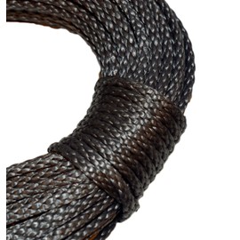 Samson Premium Amsteel Blue Rope 3/16" in Multiple Colors and Lengths Strong HMPE Dyneema Fiber 4,900lb. tensile Strength. Torque Free, Low Stretch, 12 Strand (3/16" x 200', Black)