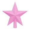 YYCRAFT 8 Inch Glitter Star Tree Topper Christmas Decoration-Iridescent Pink