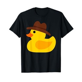 Funny Rubber Ducky Cool Duckie Rubber Duck With Cowboy Hat T-Shirt