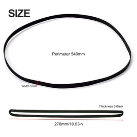 2 Pieces Turntable Drive Belts, 270mm Belt for Phonograph, Replacement Belt for Phonograph, Turntable Replacement Belt