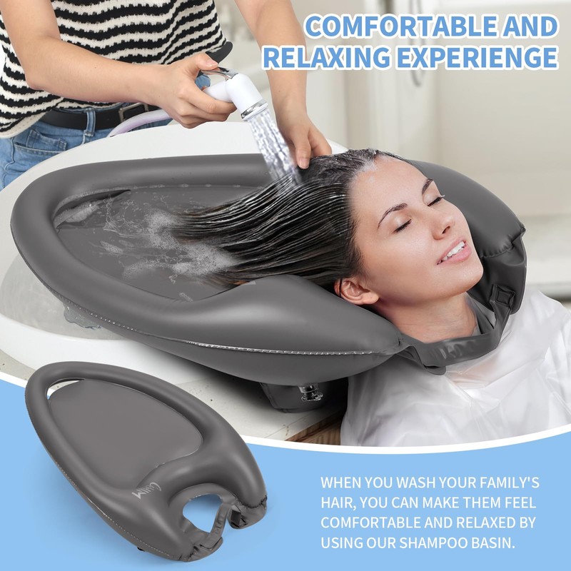 Cehim Inflatable Shampoo Basin - Portable Shampoo Bowl, Hair Washing