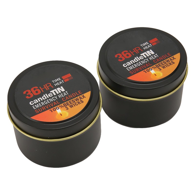Emergency Candle 36 Hour 3 Wick Long Lasting Beeswax Survival