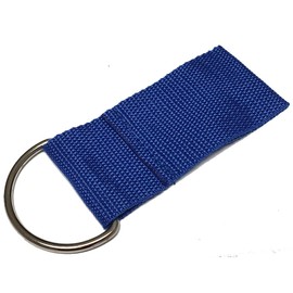 JCS Weight Belt Webbing Loop with 2" Stainless Steel D-Ring - Durable, Secure Scuba Gear Attachment for Weight Belts, Blue