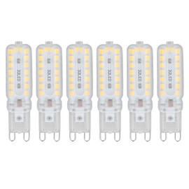 6pcs G9 LED Bulbs 7W Dimmable 360° Illumination Replacement Light Bulb for Wall Desk Cabinet Lamp Warm White 220-240V