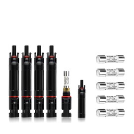 30A Solar Fuse Holder Inline Male and Female Connector 30 Amp Solar Inline Fuse, IP67 Waterproof PV Fuse for Solars System PV Panels and Surge Protection Device (Pack of 5)