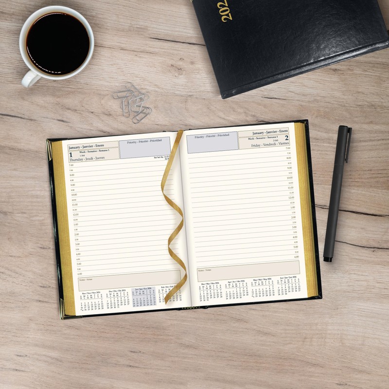 Brownline® 2026 Executive Daily Planner, Appointment Book, 12 Months, January