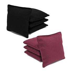 Free Donkey Sports 8 ACA Regulation Cornhole Bags.Corn-Filled 25 Colors (Black/Burgundy)