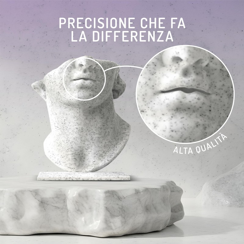 WINKLE Filamento PLA HD Texturizzato 1.75mm Marmo 300g, Stampante 3D