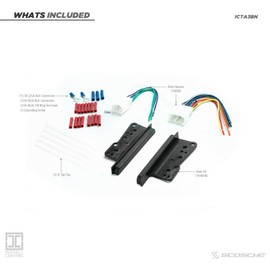 Scosche ICTA3BN Double DIN Radio Install Dash Kit and Harness Compatible with Select 2000-2017 Scion, Subaru and Toyota Vehicles - Complete Basic Car Stereo Installation Kit - Does Not Retain SWC
