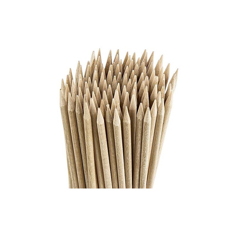 Wooden kebab skewers, wooden skewers, barbecue skewers, 20 cm long,