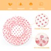 【6 STÜCK】 Mugust Duschhaube für Damen,wasserdichte und Wiederverwendbare Duschhauben,Punktmuster Shower