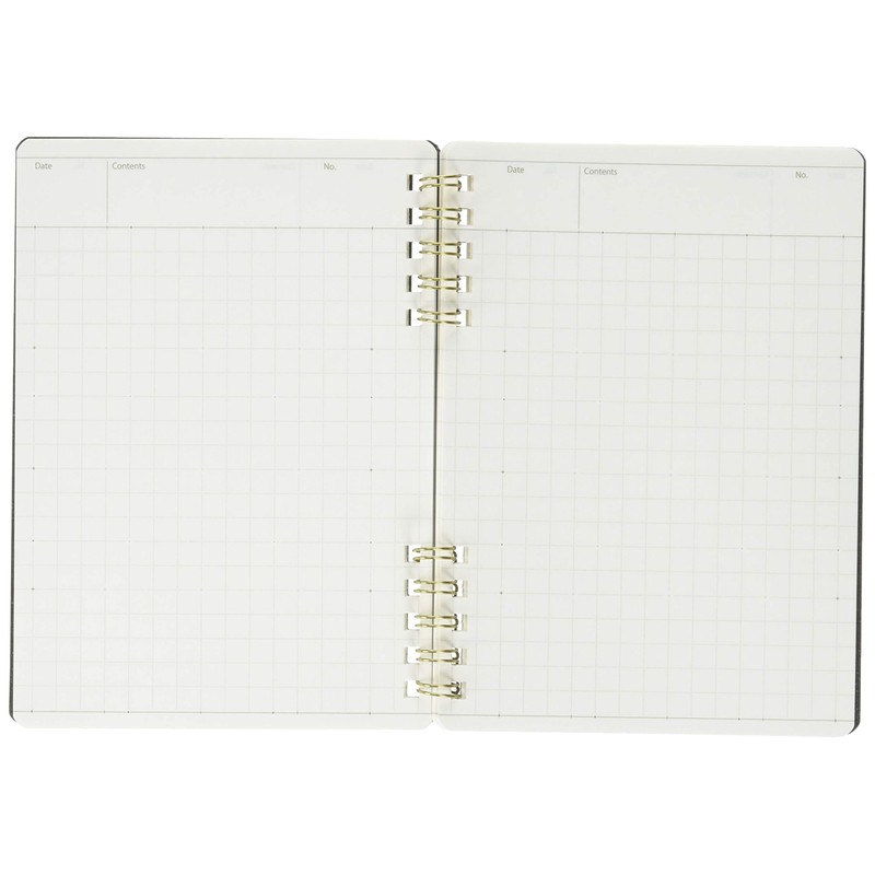 Nakabayashi 65816 Logical Prime Cuaderno W-Ring A6, cuadrícula rayada, 0.2