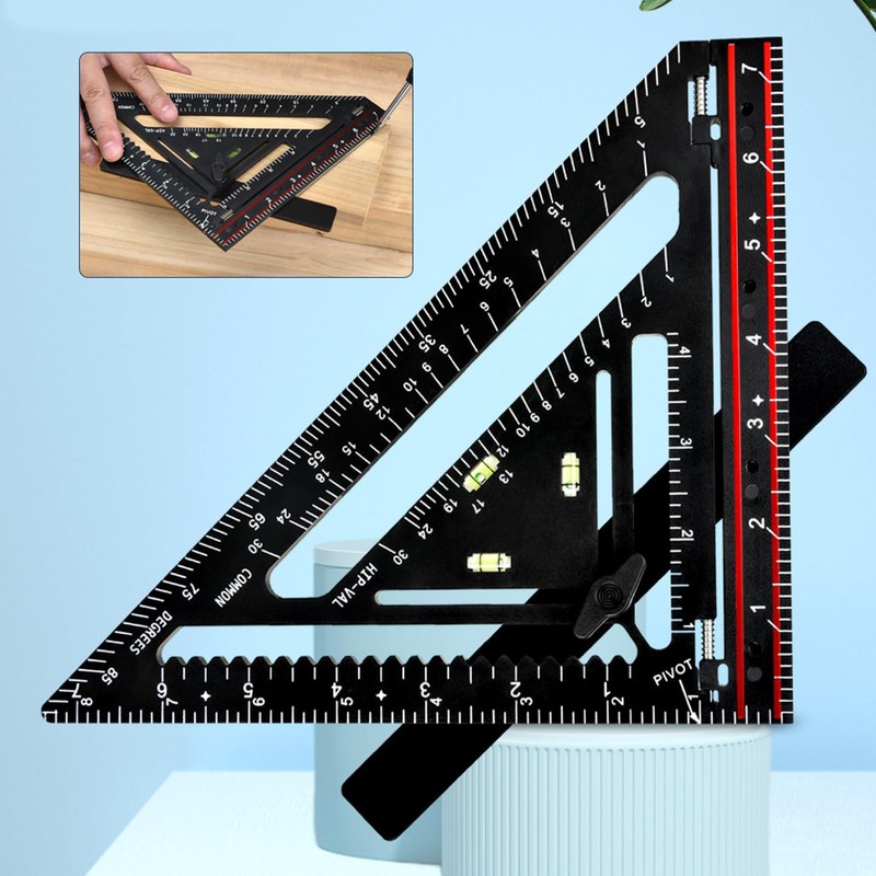 Carpenter's Square, Woodworking Tools, Intelligent Angle, 90 Degree Adjustable Square