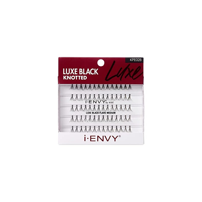 Kiss I Envy Luxe Black Medium Lashes Black