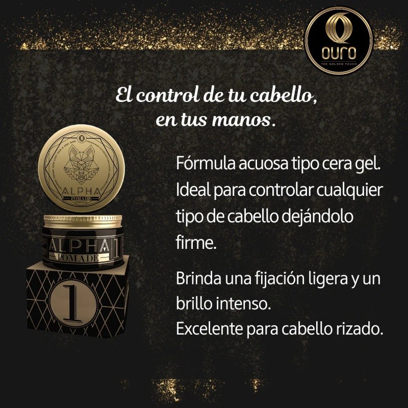 Pomada Modeladora Cabello Barba Ouro® Barber Alpha Pomade