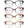COJWIS Progressive Multifocus Reading Glasses for Women - 4 Pack
