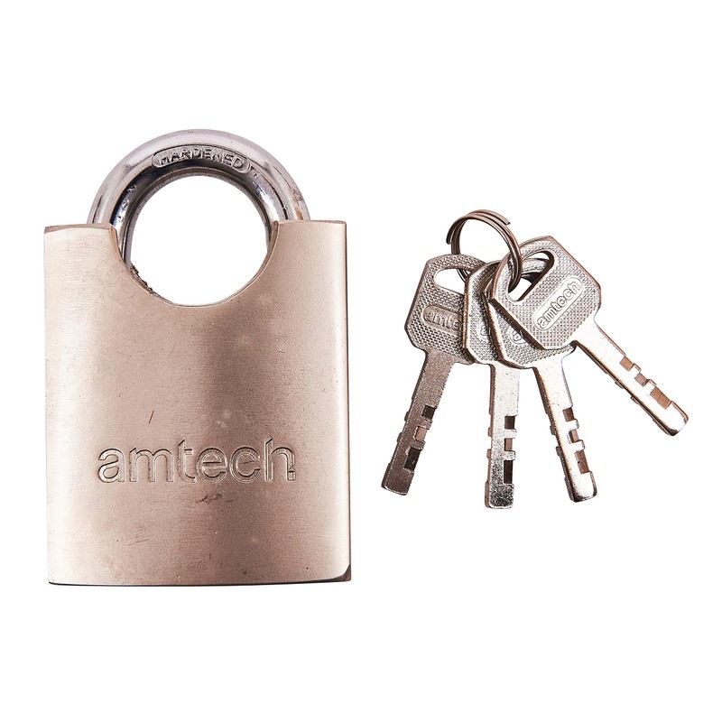 Amtech T1630 60mm Steel Padlock with 4 Keys, Security Padlock,