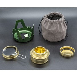 Famgee Outdoor Mini Portable Alcohol Stove Burner for Backpacking Hiking Camping Survival (Green)
