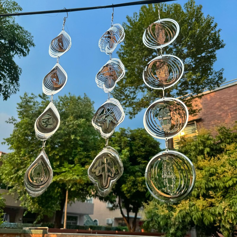 Bird Scare Discs Set，Highly Reflective Bird Deterrent，Extra Sparkly Wind Spinner
