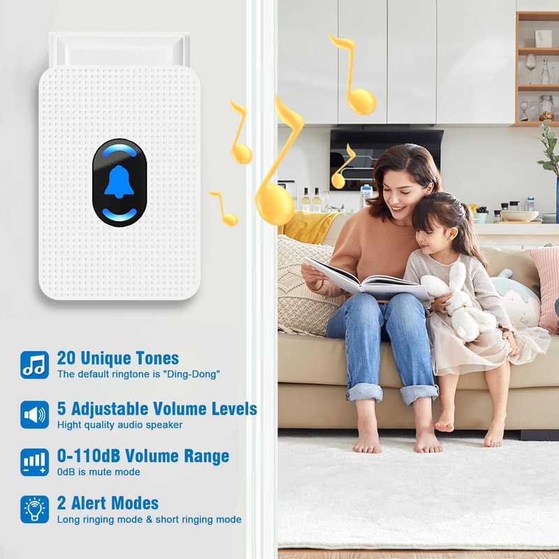 Daytech Caregiver Pager Wireless Call Button Elderly Nurse Alert System
