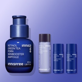Innisfree Retinol Green Tea PDRN Skin Booster Ampoule (PDRN, quick glow, pores) 40ml, 1 unit / 이니스프리 레티놀 그린티 PDRN 스킨부스터 앰플 (피디알엔,속광,모공) 40ml, 1개
